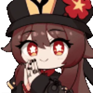 😝 Hu Tao Genshin Impact 动漫, 游戏, 原神, 胡桃, 可爱, 卡哇伊, 角色 telegram sticker