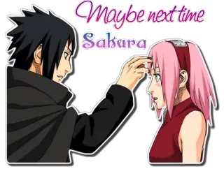 ❤ Sakura Maybe next time Sakura Anime, Sasuke, Sakura, Naruto, Kreskówka, Naklejka telegram sticker