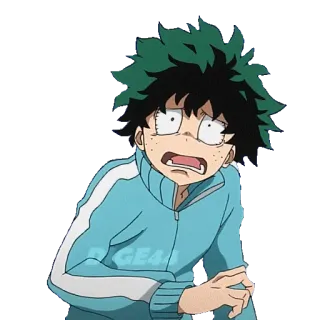 😫 Izuku Midoriya My Hero Academia Anime, Manga, My Hero Academia, Izuku Midoriya, Deku, impactado, asustado telegram sticker