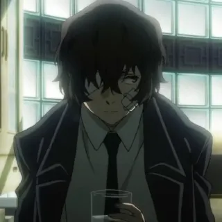 🥀 Osamu Dazai Bungo Stray Dogs anime, character, dazai, osamu dazai, bungo stray dogs telegram sticker
