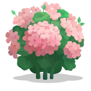 🌳 hydrangea, pink, flower, plant, bloom, floral telegram sticker