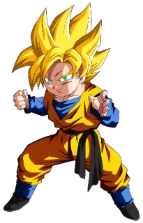 😏 Gotenks Dragon Ball anime, character, gotenks, dragon ball, fusion, kid telegram sticker