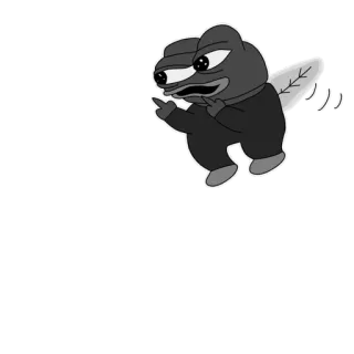 🦟 Pepe pepe, kikker, middelvinger, meme telegram sticker