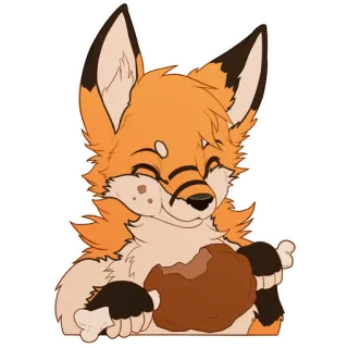 🍖 rubah, furry, hewan, imut, kartun telegram sticker
