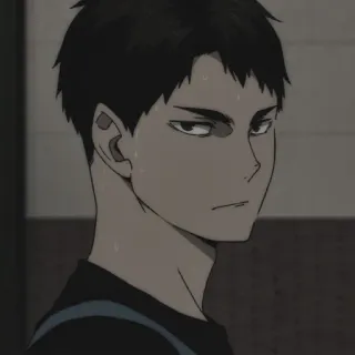 🌟 Hajime Iwaizumi Haikyuu!! อนิเมะ, ไฮคิว, อิวะอิซูมิ, ฮาจิเมะ อิวะอิซูมิ, มังงะ, ตัวละคร telegram sticker