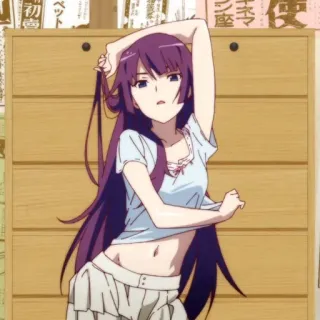 🧿 Senjougahara Hitagi Monogatari Anime, Waifu, Anime Girl, Senjougahara, Monogatari telegram sticker