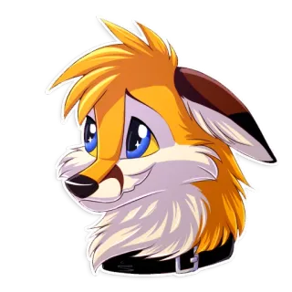 😅 Furry, Renard, Animal, Cartoon, Mignon, Sticker telegram sticker