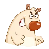 😡 クマ, 漫画, 動物, 怒り, イラスト whatsapp sticker