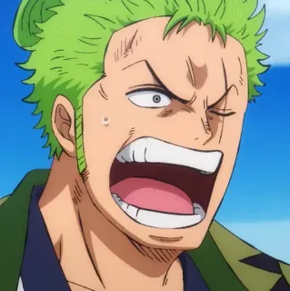 🍾 Zoro One Piece Аниме, Ван Пис, Зоро, Ророноа Зоро, Пират, Мечник telegram sticker