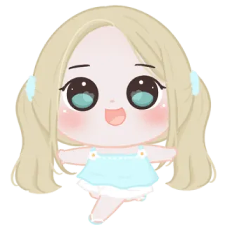 🍬 lindo, chibi, kawaii, chica, dibujos animados telegram sticker