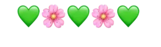 🐥 cuore, fiore, verde, rosa, emoji, adesivo telegram sticker