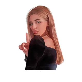 👆 женщина, портрет, девушка, блондинка, красота, женский, человек telegram sticker