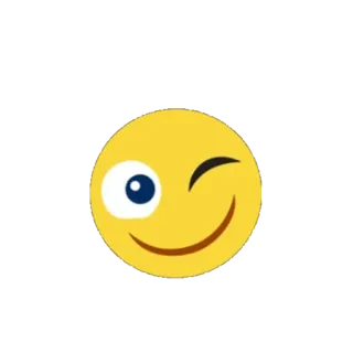 🤗 emoji, guiño, sonriente, cara, amarillo, expresión, divertido whatsapp sticker