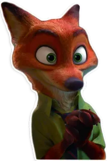 😋 Nick Wilde Zootopia fox, cartoon, disney, zootopia, nick wilde, character telegram sticker