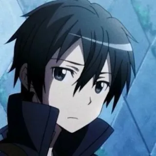 🖤 Kirito Sword Art Online Аниме, Манга, Кирито, Sword Art Online, Видеоигра, Персонаж telegram sticker