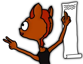 ✌ Cartoon, Stinkefinger, Beleidigend, Geste, Zeichnung telegram sticker