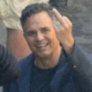 🖕 middle finger, offensive gesture, mark ruffalo telegram sticker