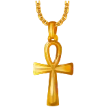🎁 Ankh, Égyptien, Croix, Or, Bijoux, Collier, Symbole whatsapp sticker