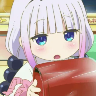☹ Kanna Kamui Miss Kobayashi's Dragon Maid アニメ, ドラゴン, かわいい, カンナ, カンナカムイ, 小林さんちのメイドラゴン telegram sticker