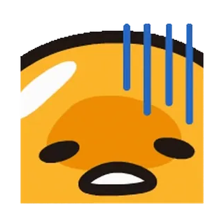 😞 Gudetama Kreskówka, Jajko, Leniwy, Postać, Gudetama telegram sticker
