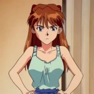 ❤️ Asuka Langley Sohryu Neon Genesis Evangelion anime, girl, character, asuka, evangelion, serious telegram sticker