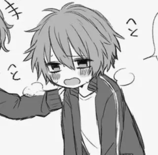 😞 Anime, Manga, Chłopak, Smutny, Kawaii telegram sticker