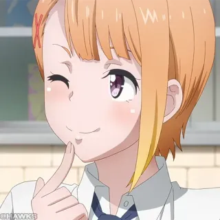 👻 Anime, Occhiolino, Cartone animato, Ragazza, Carino, Manga telegram sticker