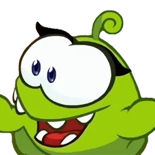 👏 Om Nom Cut the Rope อมนอม, Cut the Rope, วิดีโอเกม, การ์ตูน, สัตว์ประหลาดสีเขียว, ลูกกวาด whatsapp sticker