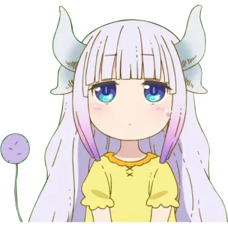 😓 Kanna Kamui Miss Kobayashi's Dragon Maid Anime, Drago, Kanna, Kawaii telegram sticker