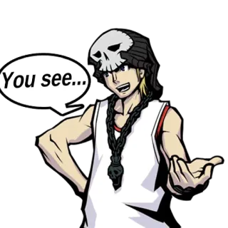 😃 You see... anime, character, speech bubble telegram sticker
