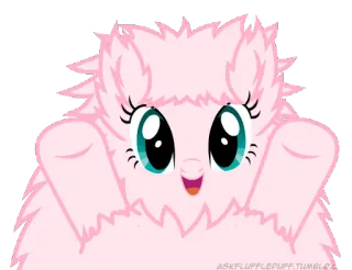 🤗 kucyk, puszysty, kreskówka, zwierzę, różowy, słodki telegram sticker