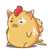 😱 desenho animado, animal, personagem, fofo, amarelo, monstro telegram sticker