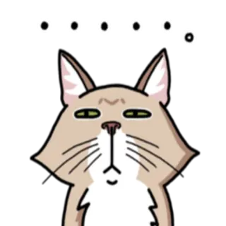 🤔 cat, sticker, meme, animal, funny, emoji telegram sticker