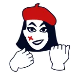 Mime Girl telegram stickers