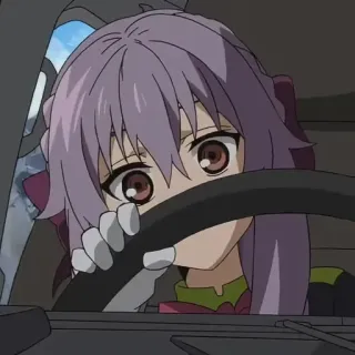 Shinoa Hiiragi @animestickersii telegram stickers