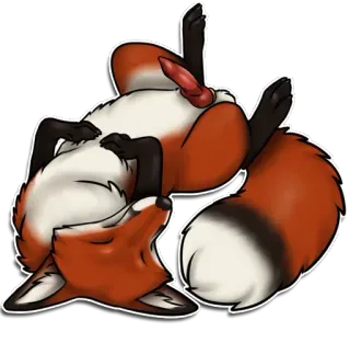 🔴 renard, animal, dessin animé whatsapp sticker