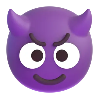 😈 ปีศาจ, อิโมจิ, สีม่วง, เขา, โกรธ telegram sticker