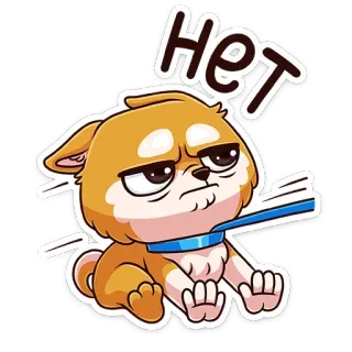 ✋ Нет cane, cucciolo, arrabbiato, no, russo whatsapp sticker