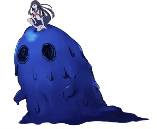 👻 อนิเมะ, ตัวละคร, หยด, ผู้หญิง, แฟนตาซี, น่ารัก telegram sticker