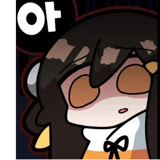 😨 아 cute, character, cartoon, expressive, sticker, digital art telegram sticker