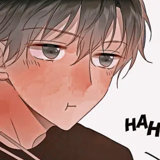 🦔 HA Kreskówka, Anime, Chłopak, Zabawny, Humor, Ha telegram sticker