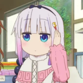 🍚 Kanna Kamui Miss Kobayashi's Dragon Maid Anime, Kanna, Dragão, Fofo, Kawaii, Chibi, Loli whatsapp sticker