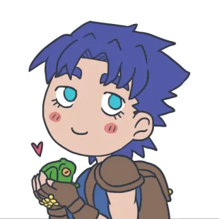🐸 Anime, Mignon, Grenouille, Coeur, Chibi telegram sticker