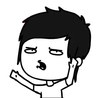 😒 desenho animado, personagem, adesivo, ilustração telegram sticker