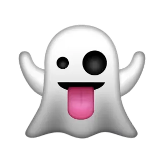 😜 fantasma, emoji, língua, piscadela telegram sticker