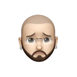 💥 Emoji, Traurig, Gesicht, Ausdruck, Mann, Emoticon whatsapp sticker