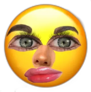 😘 Émoji, Yeux, Nez, Lèvres, Visage, Jaune telegram sticker