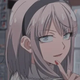 😏 anime, woman, portrait, character, girl, illustration whatsapp sticker