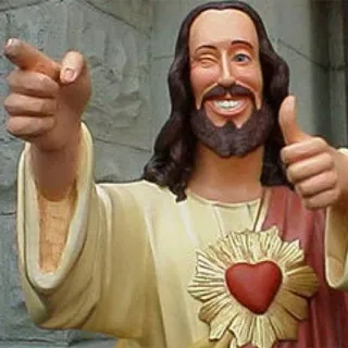 😇 Jesus Jesus, religion, Christianity, religious figure, statue telegram sticker
