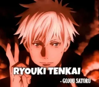 😕 Gojo Satoru Jujutsu Kaisen RYOUKI TENKAI
- GOJOU SATORU anime, gojo satoru, ryouki tenkai, jujutsu kaisen, character whatsapp sticker